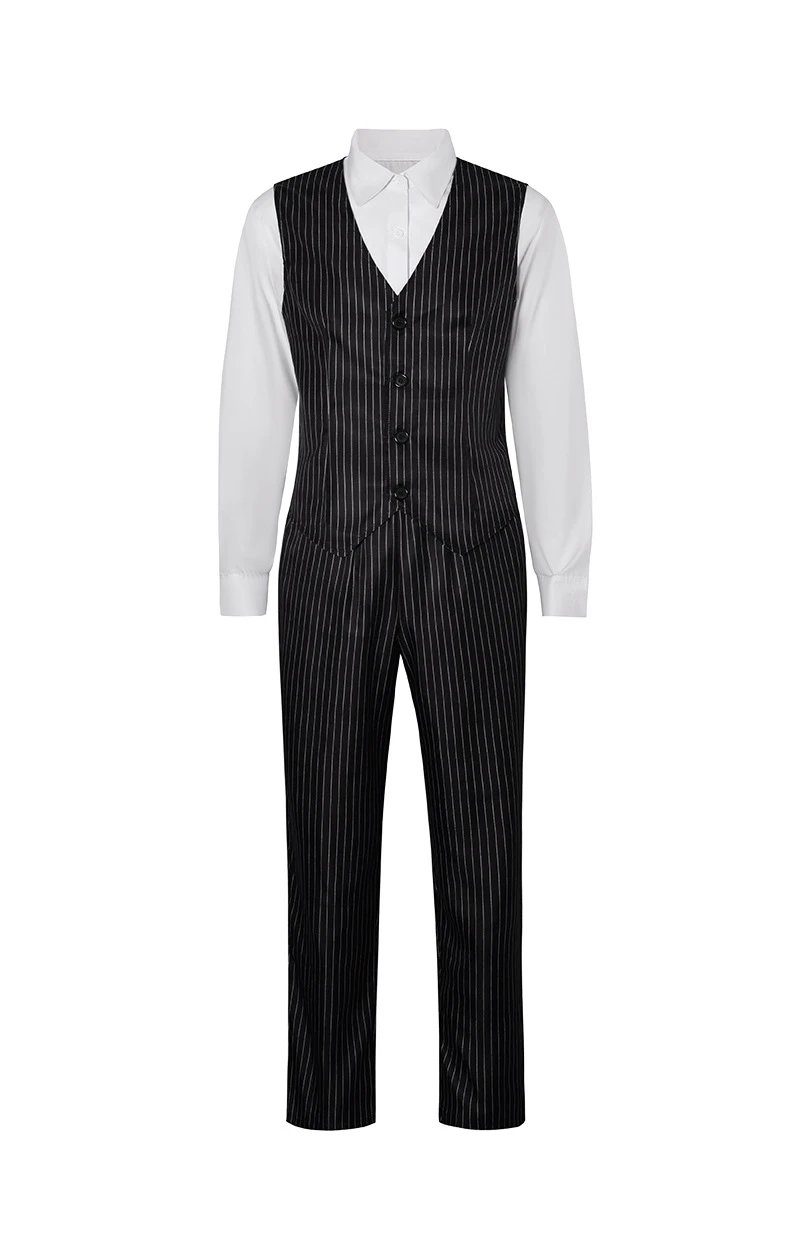 Design Pinstripe Suit Set Black - 16