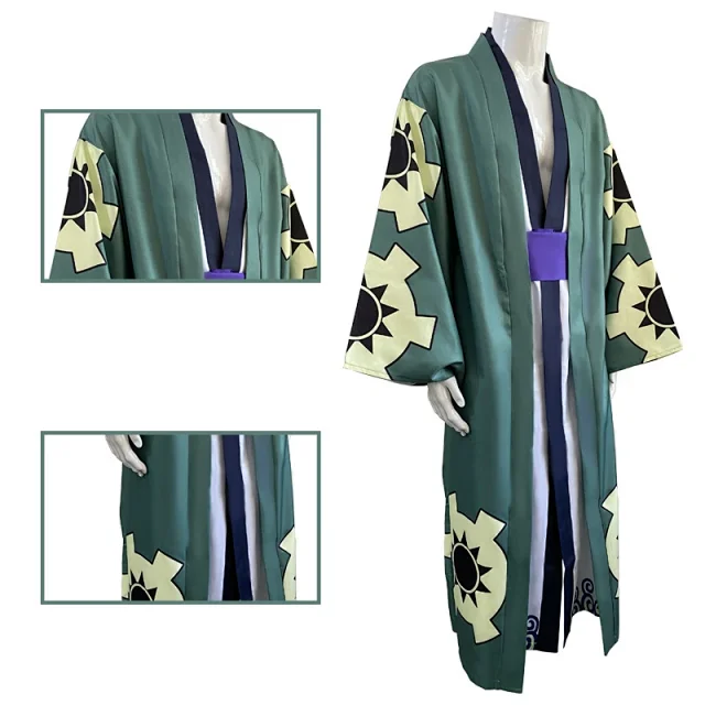 Unbranded Matching Sets Roronoa Zoro Cosplay Kimono Set product detail image 14