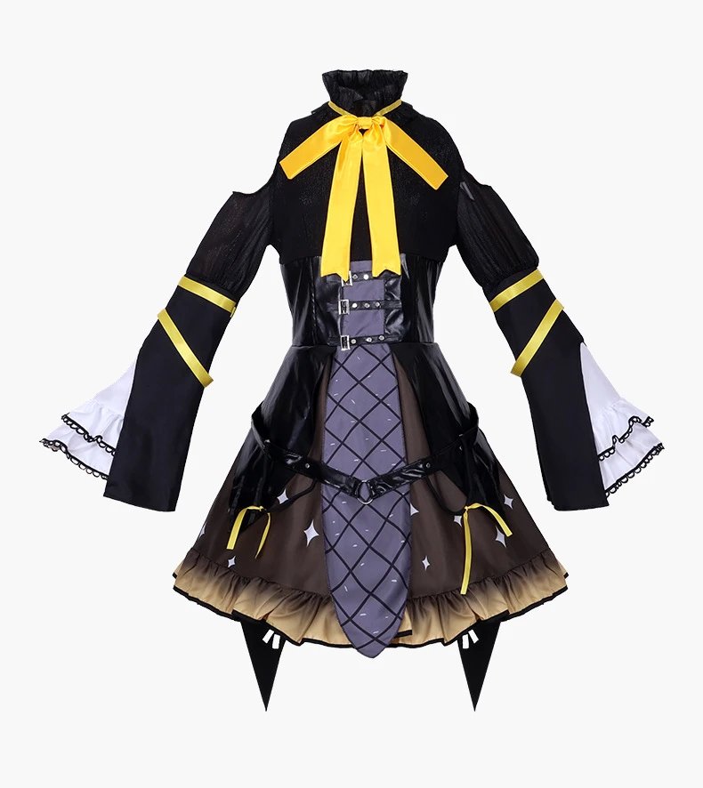 Design Hatsune Miku Xiao Liangxiong (Jing Yin Lian) Cosplay Costume Set Black White Yellow - 4