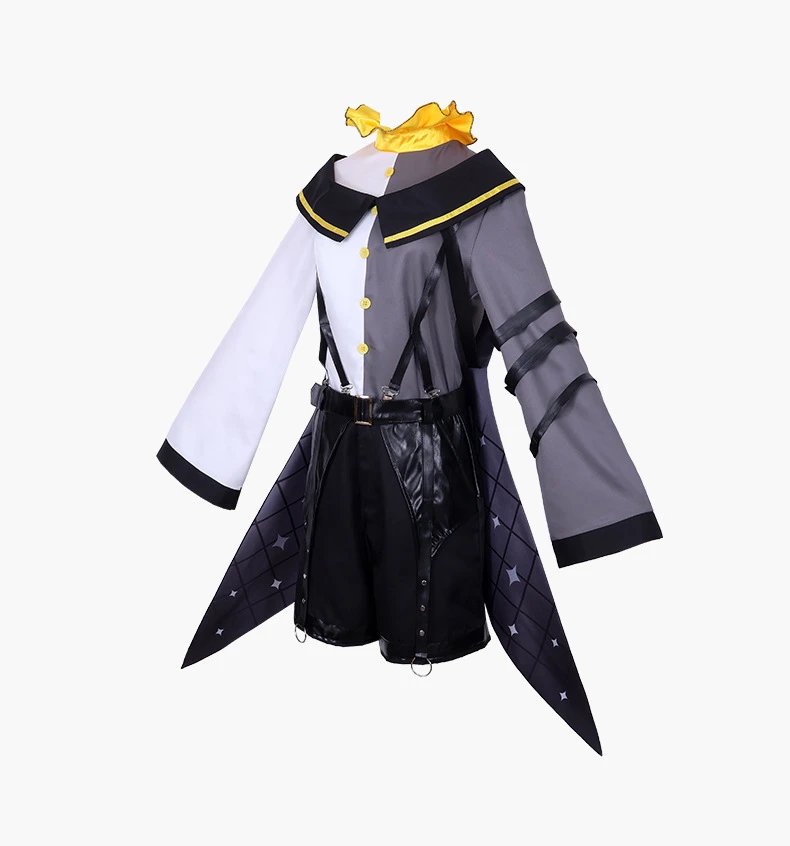 Design Hatsune Miku Xiao Liangxiong (Jing Yin Lian) Cosplay Costume Set Black White Yellow - 17