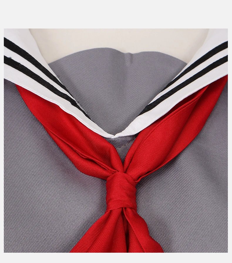 Design Sailor Uniform Set Gray and Black with Red Bowtie Sets - 15