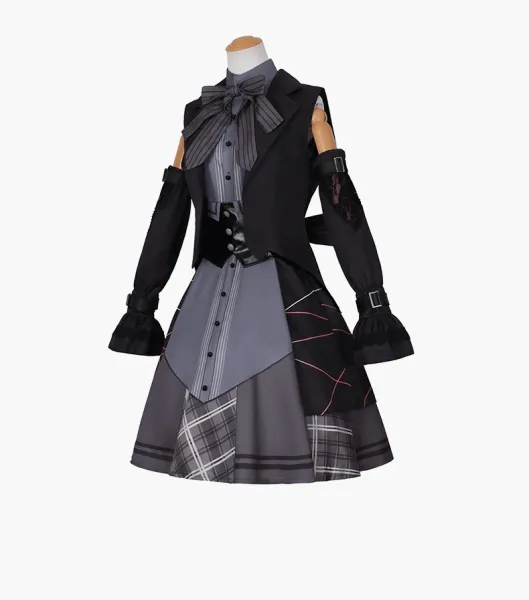 Design Alfred Binet Real Winter Suit Black Gothic Lolita Dress Set Dress - 7