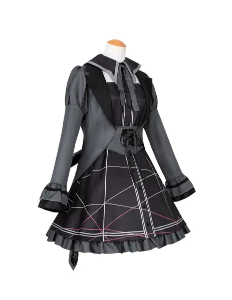 Design Alfred Binet Real Winter Suit Black Gothic Lolita Dress Set Dress - 15