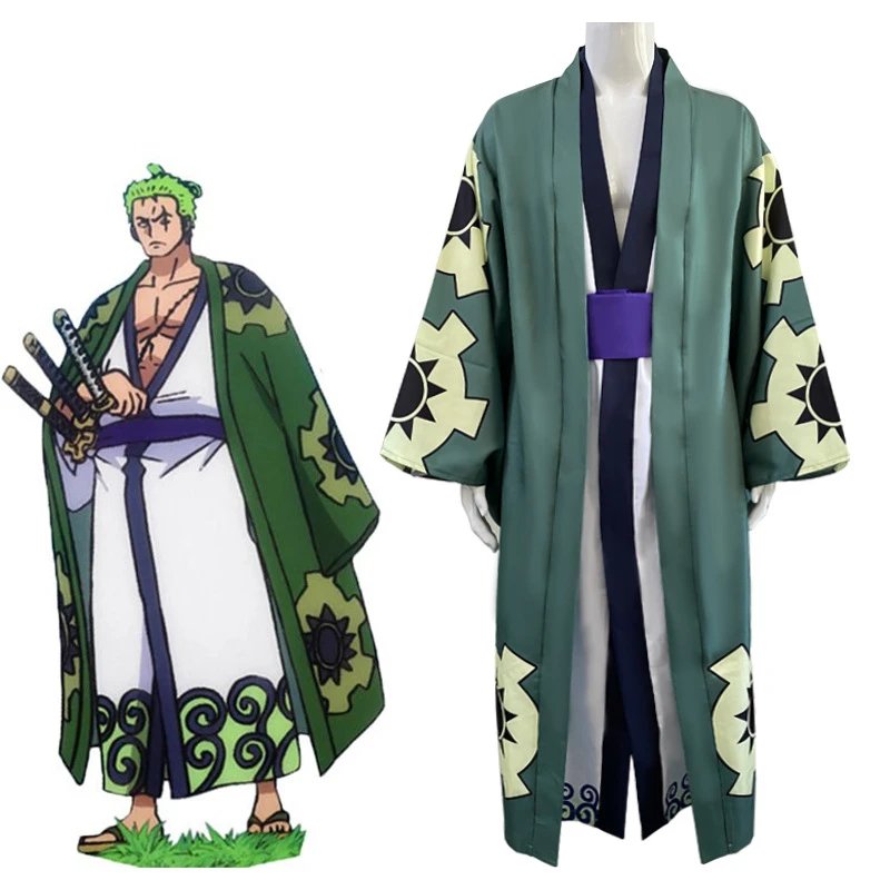 Unbranded Matching Sets Roronoa Zoro Cosplay Kimono Set image 1