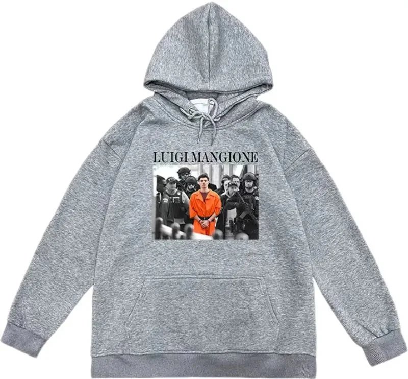 Design Luigi Mangione Portrait Black Hoodie - 5