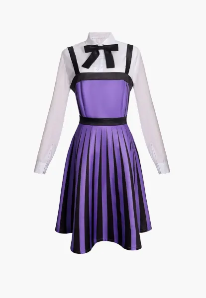 Design Wednesday Addams Purple Striped Dress Set - 4