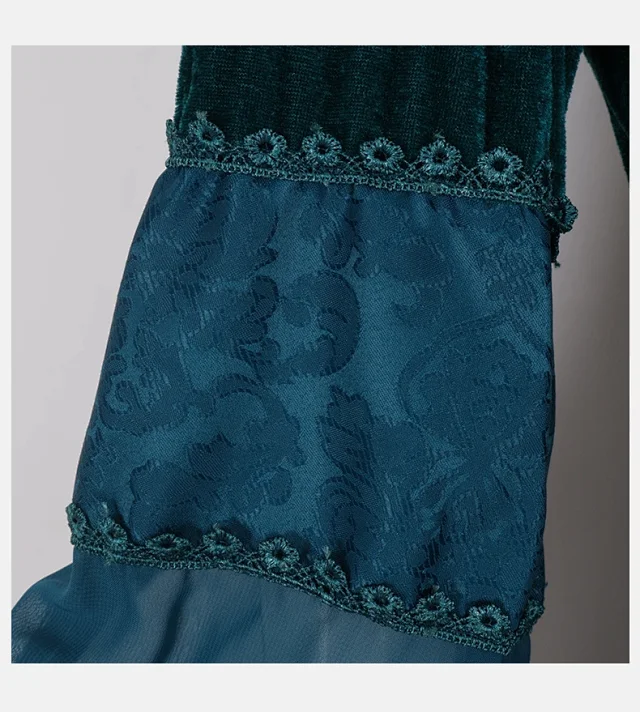Unbranded Dresses Medieval Hooded Lace-Up Bell Sleeve Costume Dress product detail image 23