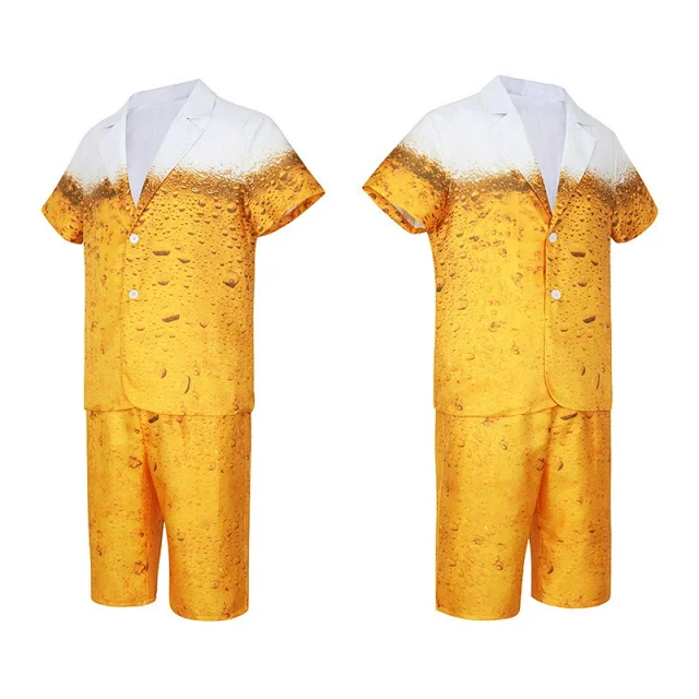 Unbranded Matching Sets Beer Print Costume Set product detail image 3