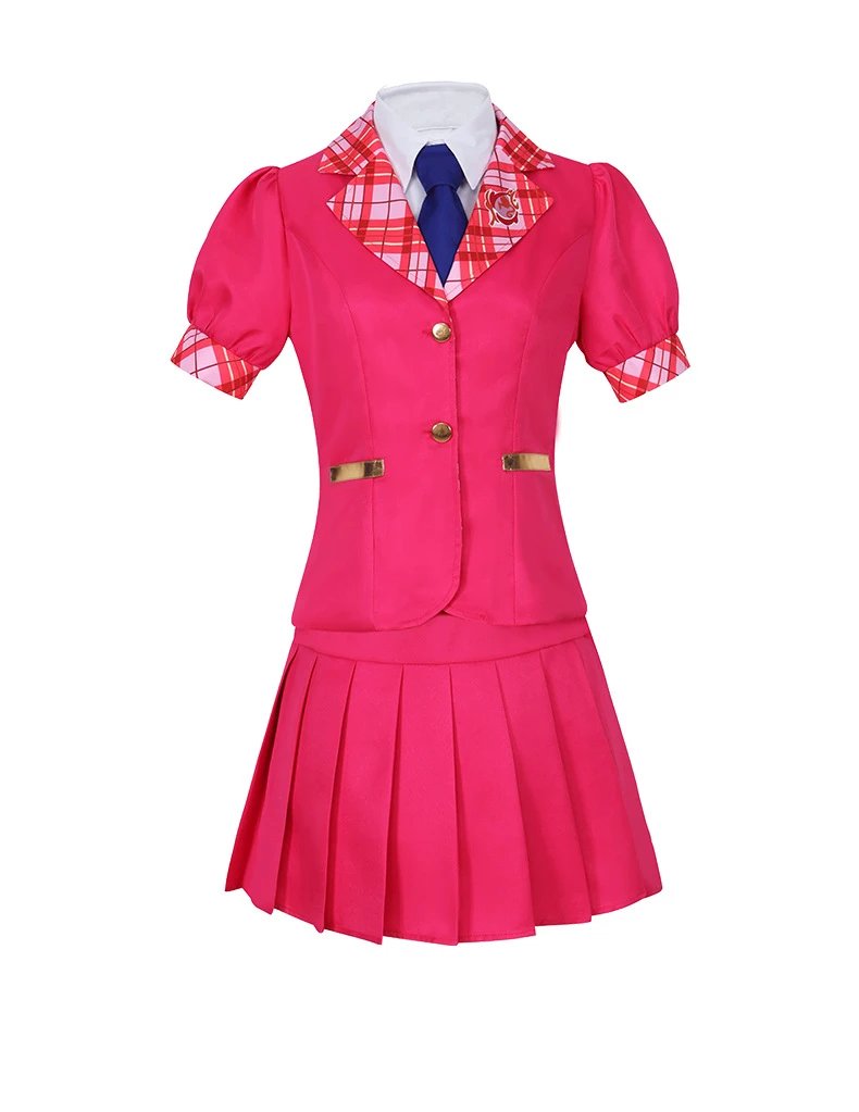 Design Barbie Princess x Delancey Set Navy Blue and Pink Plaid School Uniform Set Sets - 9