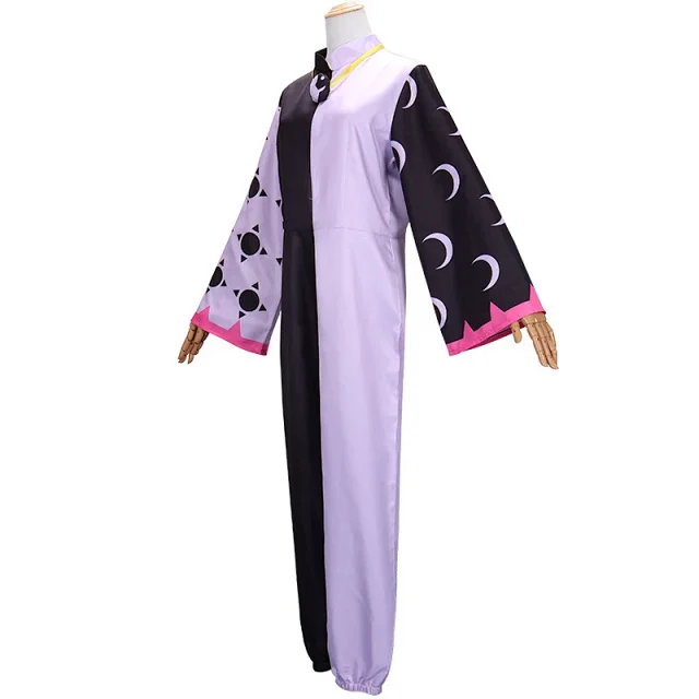 Unbranded Jumpsuits Black and lavender split moon-and-sun cosplay jumpsuit with matching headscarf product detail image 8