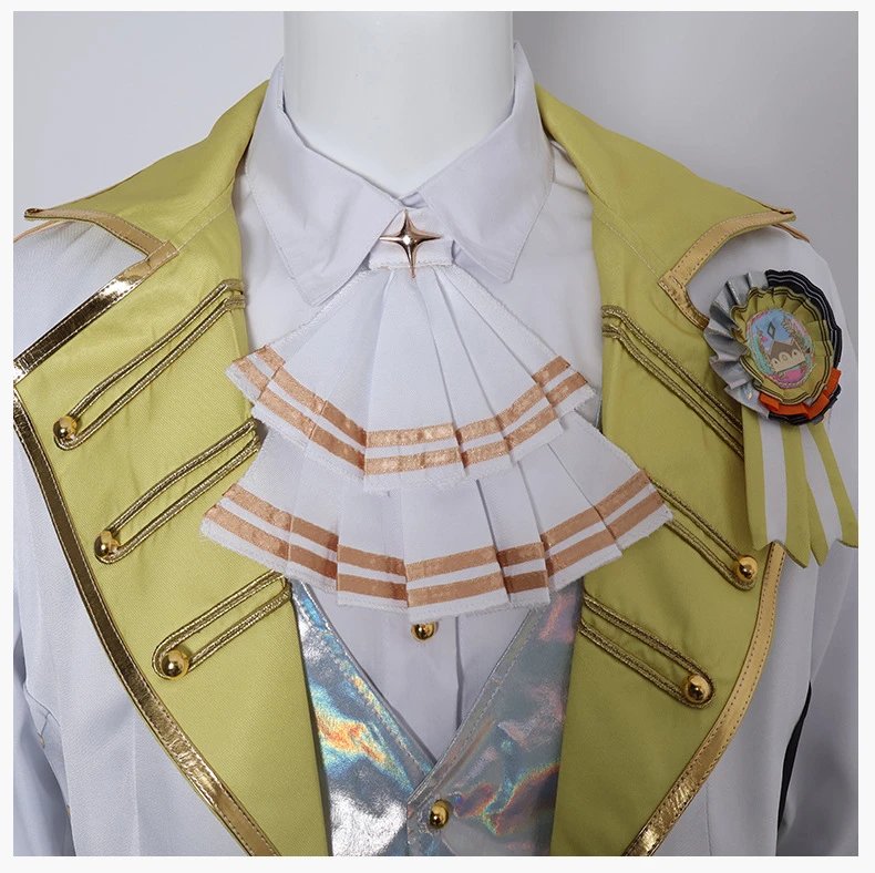 Design World Plan (Tian Ma Si) 5th Anniversary Gratitude Concert Costume Set White Yellow Holographic Performance Outfit - 48