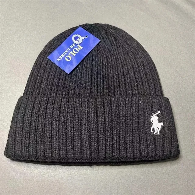 Ralph Lauren Hats Cuffed Knit Beanie with Embroidered Polo Pony product detail image 7