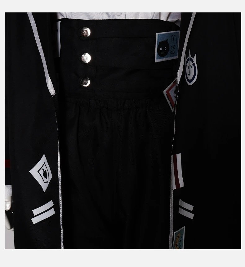 Design A2519# Tang Guo De Cosplay Costume Set Black / White / Red - 13