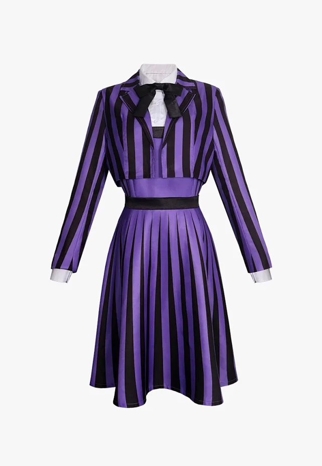 Unbranded Matching Sets 856 Purple and Black Striped Costume Set product detail image 4