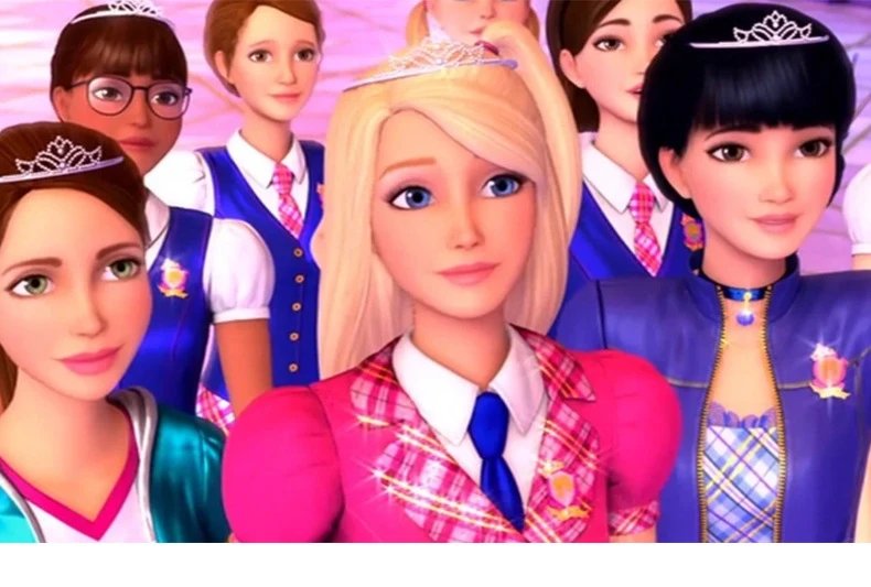 Design Barbie Princess x Delancey Set Navy Blue and Pink Plaid School Uniform Set Sets - 2