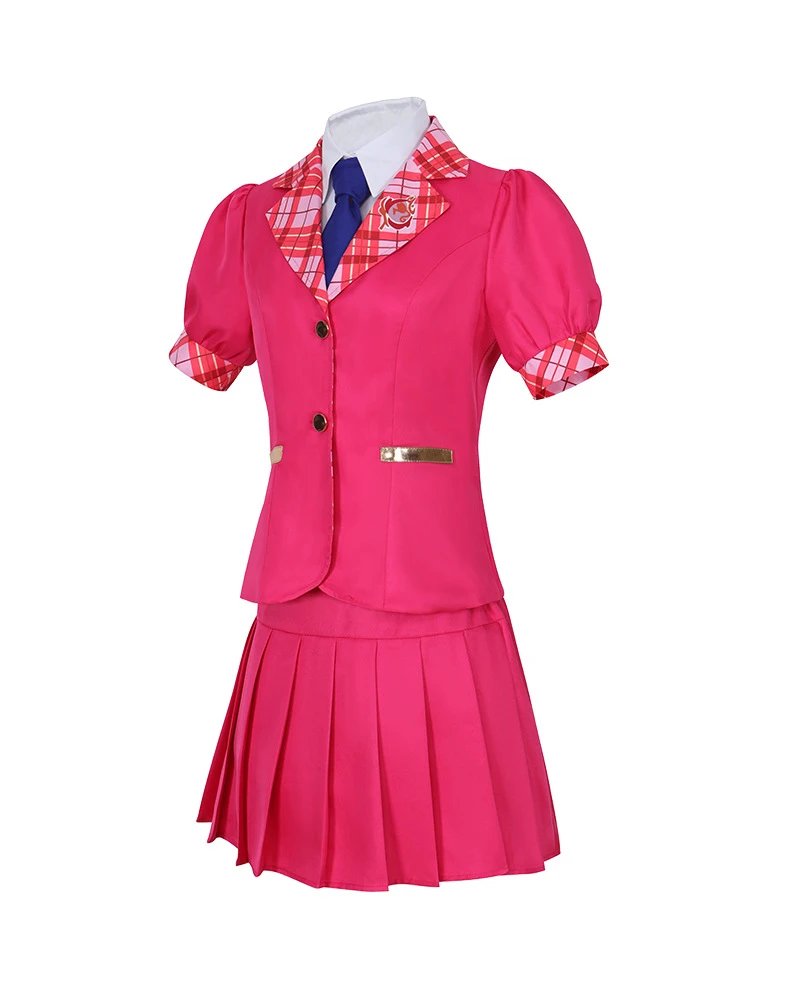 Design Barbie Princess x Delancey Set Navy Blue and Pink Plaid School Uniform Set Sets - 10