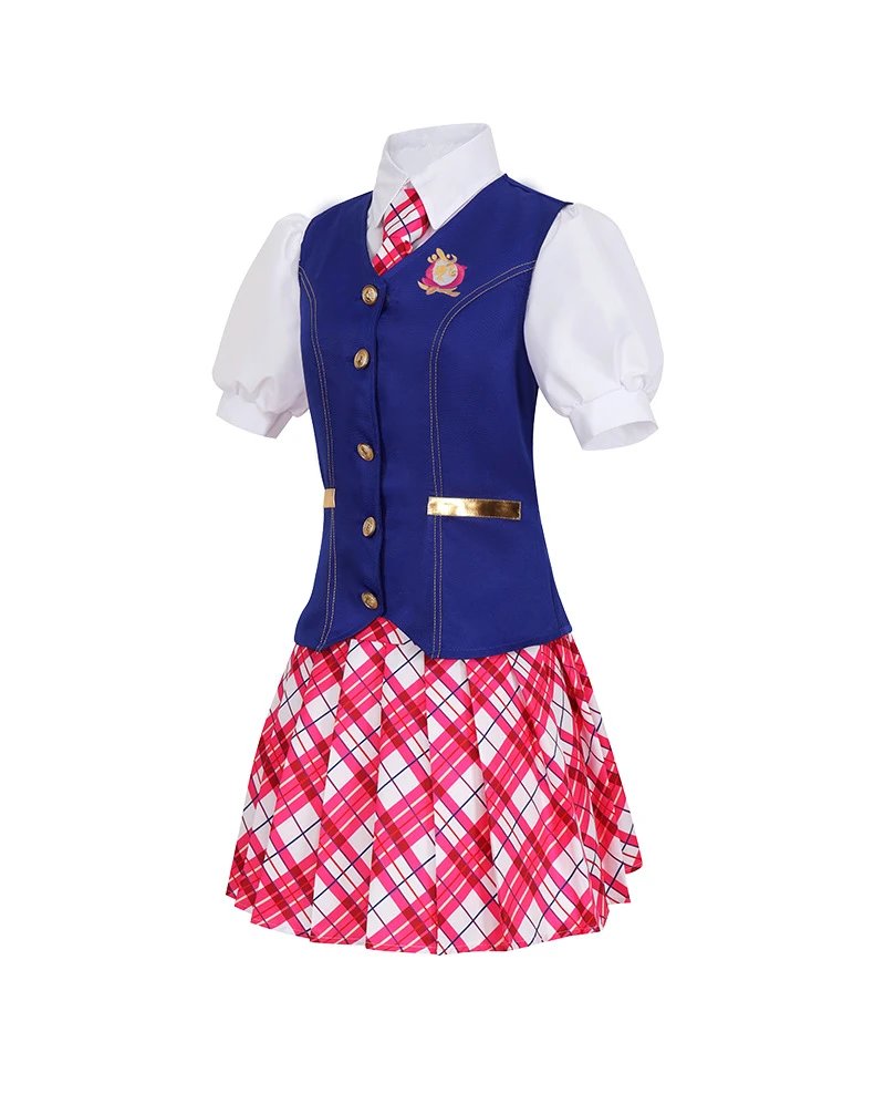 Design Barbie Princess x Delancey Set Navy Blue and Pink Plaid School Uniform Set Sets - 14