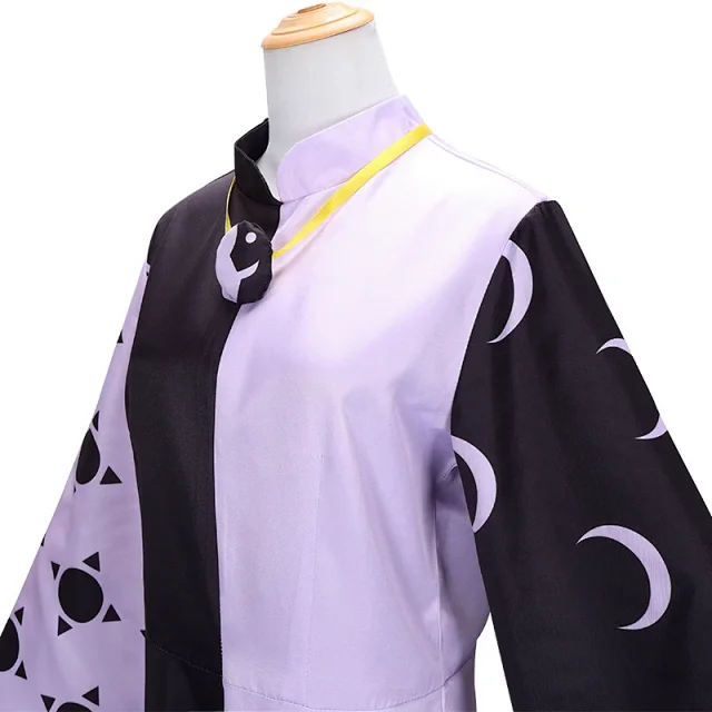 Unbranded Jumpsuits Black and lavender split moon-and-sun cosplay jumpsuit with matching headscarf product detail image 9