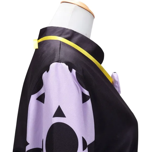 Design Cosplay Jumpsuit Black Purple Moon Triangle Print Dress - 17