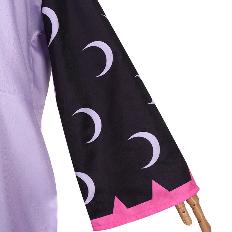 Unbranded Jumpsuits Black and lavender split moon-and-sun cosplay jumpsuit with matching headscarf image 4