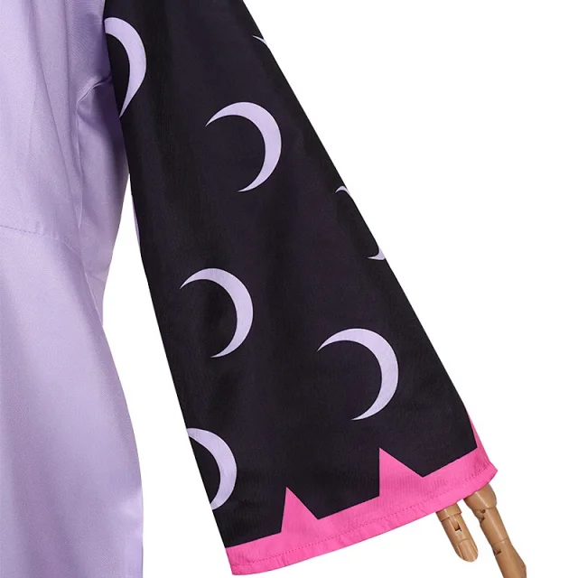 Unbranded Jumpsuits Black and lavender split moon-and-sun cosplay jumpsuit with matching headscarf product detail image 6