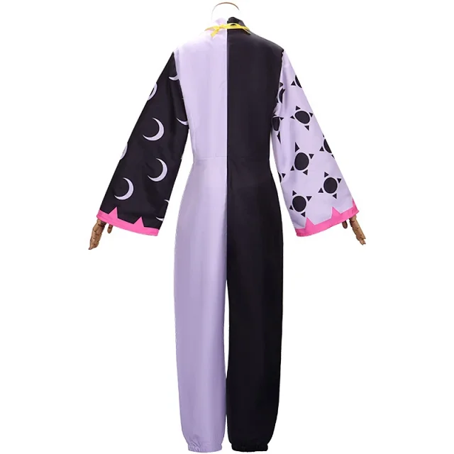 Unbranded Jumpsuits Black and lavender split moon-and-sun cosplay jumpsuit with matching headscarf product detail image 13