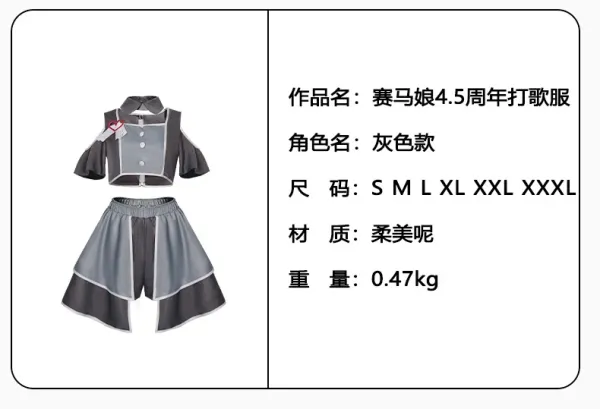 Design 5th Anniversary Concert Gray Cosplay Set - 14