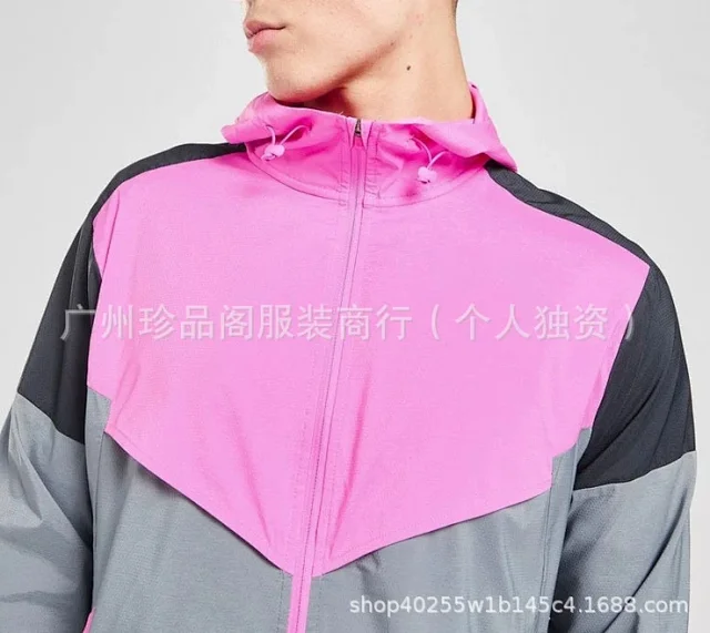 Nike Jackets Hooded color-block windbreaker jacket product detail image 2