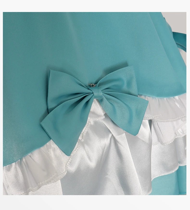 Design World Plan (Mirror Bell) 10th Anniversary Maid Dress Set Turquoise and White Dress - 12