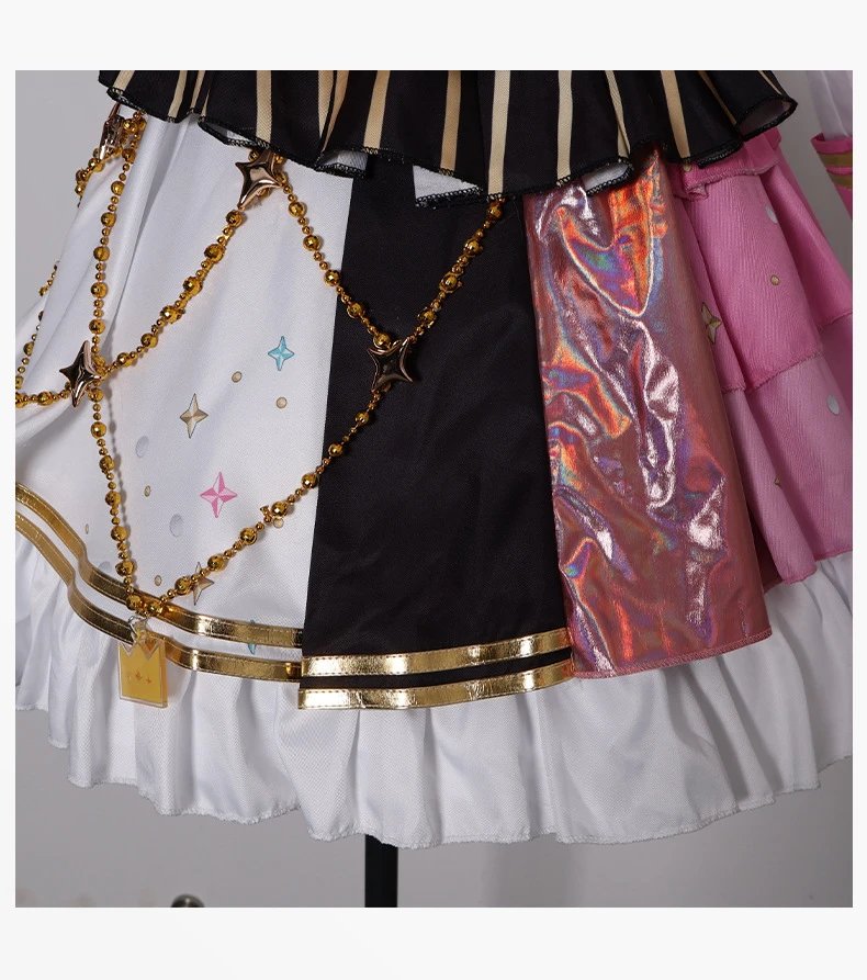 Design World Plan (Tian Ma Si) 5th Anniversary Gratitude Concert Costume Set White Yellow Holographic Performance Outfit - 10