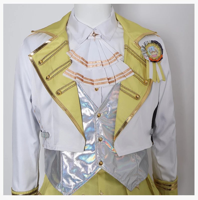 Design World Plan (Tian Ma Si) 5th Anniversary Gratitude Concert Costume Set White Yellow Holographic Performance Outfit - 49