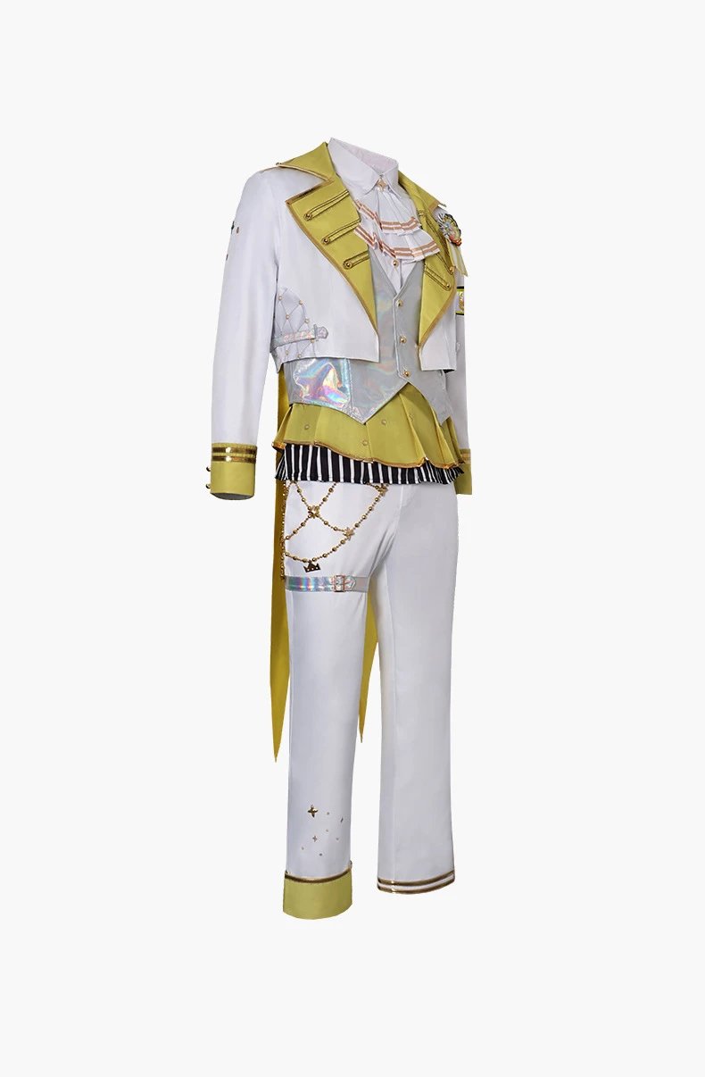 Design World Plan (Tian Ma Si) 5th Anniversary Gratitude Concert Costume Set White Yellow Holographic Performance Outfit - 45