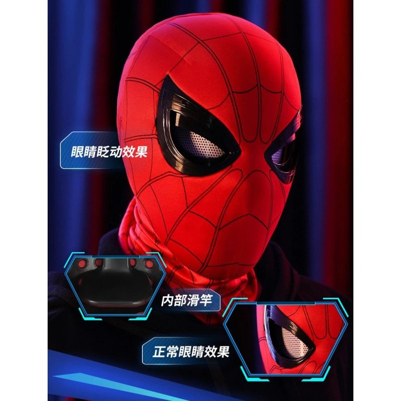 Spider-Man Uncategorized Electronic Movable-Eye Costume Mask — Chin control red-e-commerce box