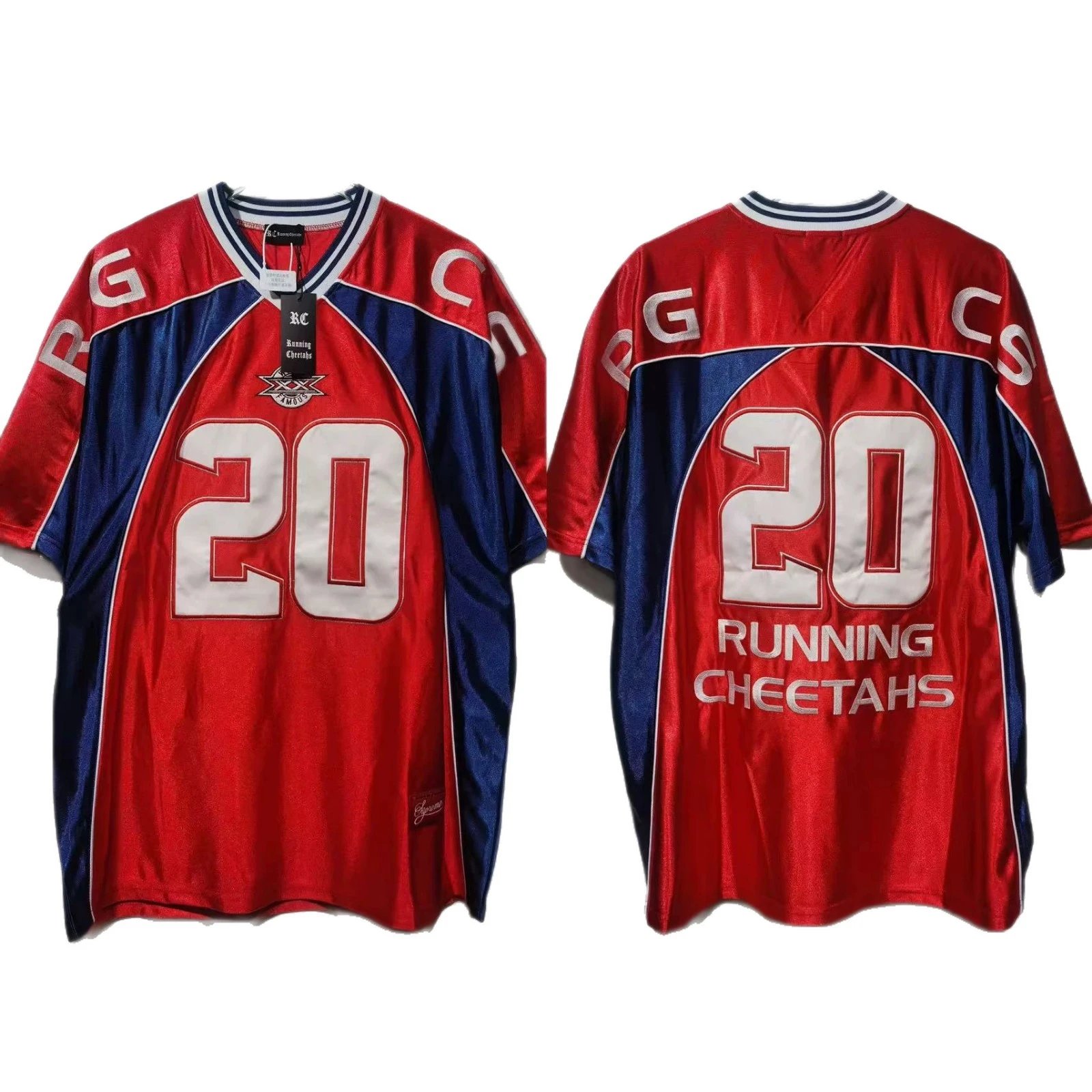 Palace Football Jerseys V-neck mesh jersey with graphic prints and number appliqués image 5
