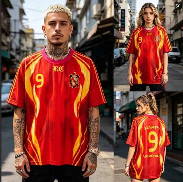 Palace Football Jerseys V-neck mesh jersey with graphic prints and number appliqués — CT 040 Red