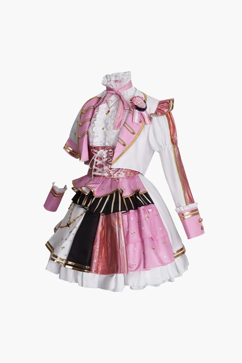 Design A25106 Pink & White Idol Performance Costume Set - 5
