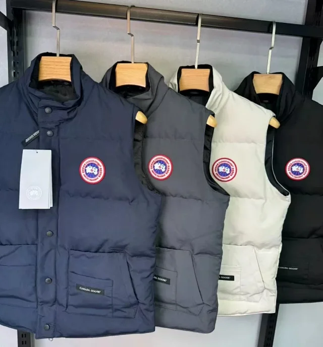 Canada Goose Vests Quilted stand-collar puffer vest with snap front and patch pockets product detail image 3