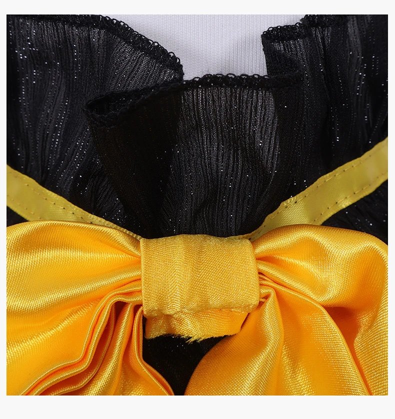 Design Hatsune Miku Xiao Liangxiong (Jing Yin Lian) Cosplay Costume Set Black White Yellow - 8