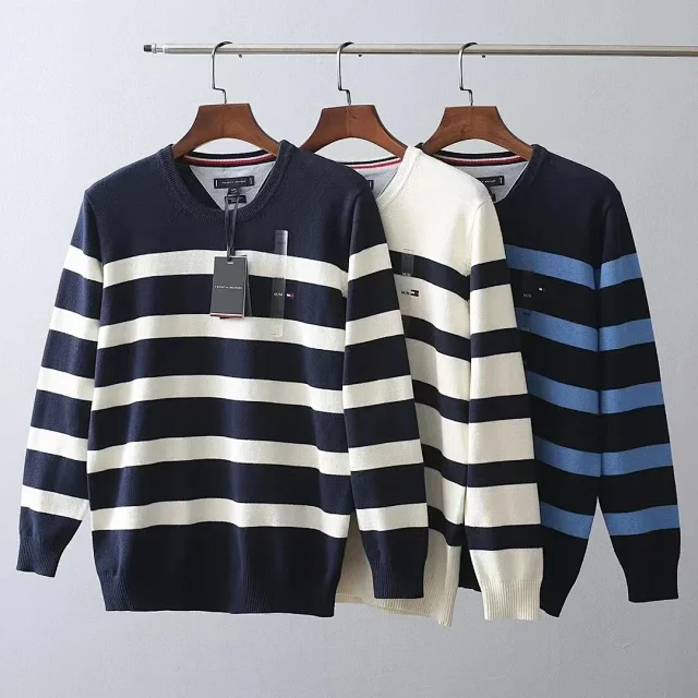 Tommy Hilfiger Knitwear Crewneck, striped and zip-neck knit sweaters product detail image 5