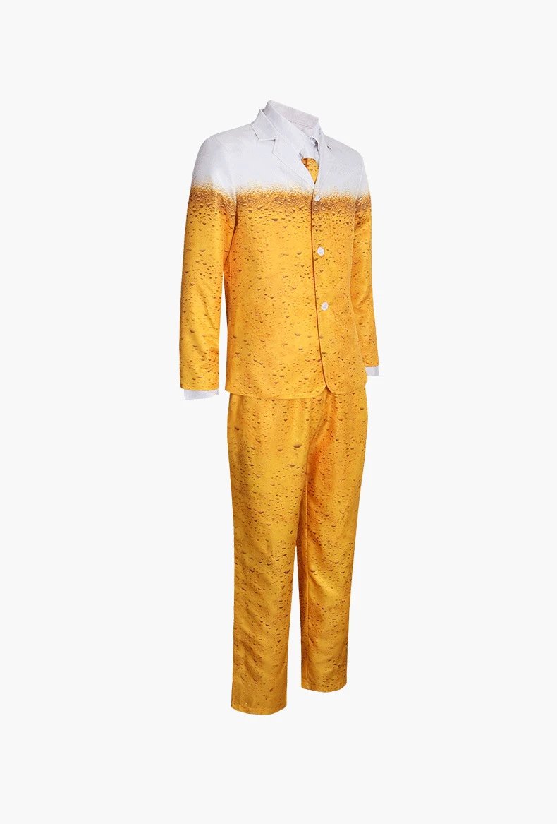 Design Beer Foam Gradient Tracksuit Set Yellow / White - 36