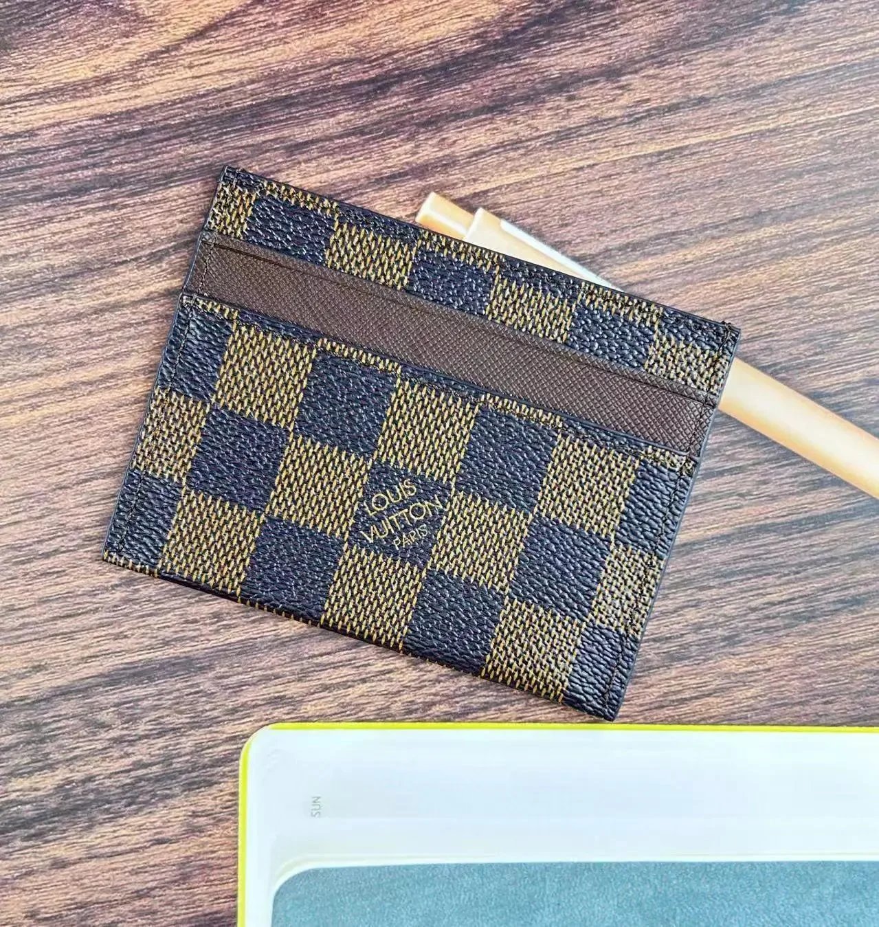 Gucci GG Marmont Card Holder Beige Canvas Wallet - 5
