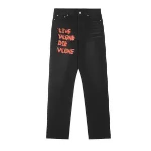 Unbranded Jeans Graphic Print Straight-Leg — 05