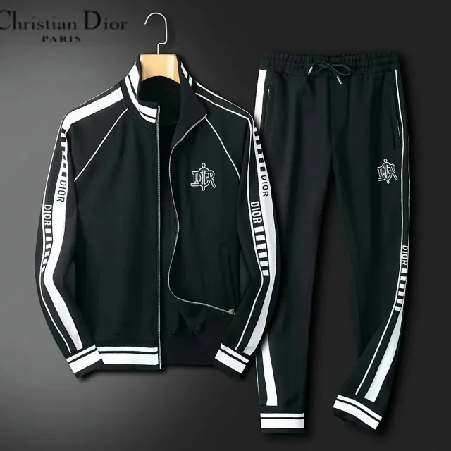 Dior Tracksuits Oblique logo-print zip track jacket and joggers product detail image 7