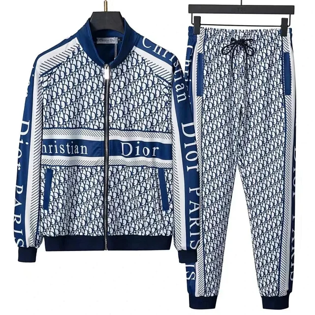Dior Tracksuits Oblique logo-print zip track jacket and joggers product detail image 9