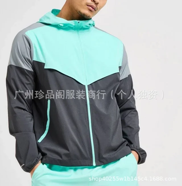 Nike Jackets Hooded color-block windbreaker jacket product detail image 7