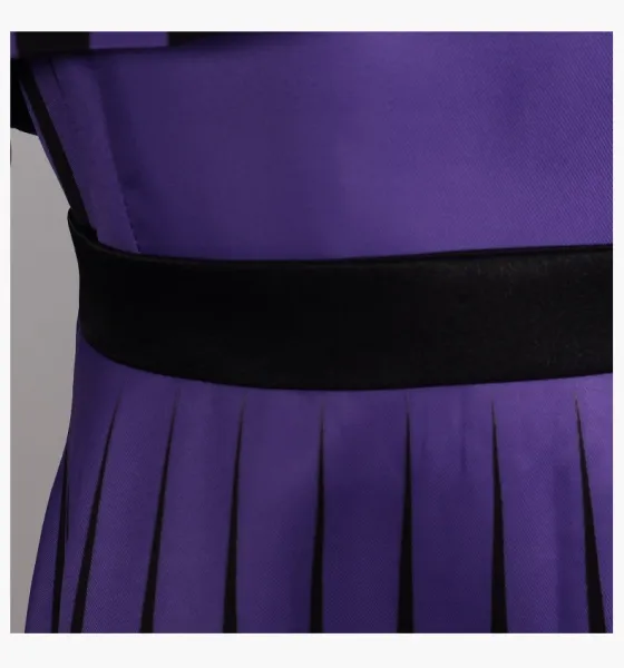 Design Wednesday Addams Purple Striped Dress Set - 9