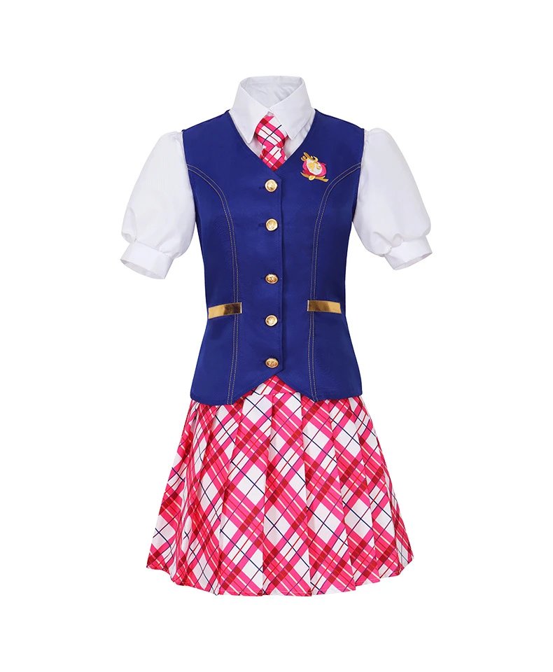Design Barbie Princess x Delancey Set Navy Blue and Pink Plaid School Uniform Set Sets - 13