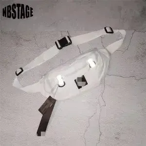 Design NBSTAGE Reflective Strap Belt Bag White Belt Bags - 1
