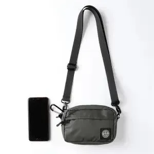 Stone Island Compass Logo Crossbody Bag Army Green - 1