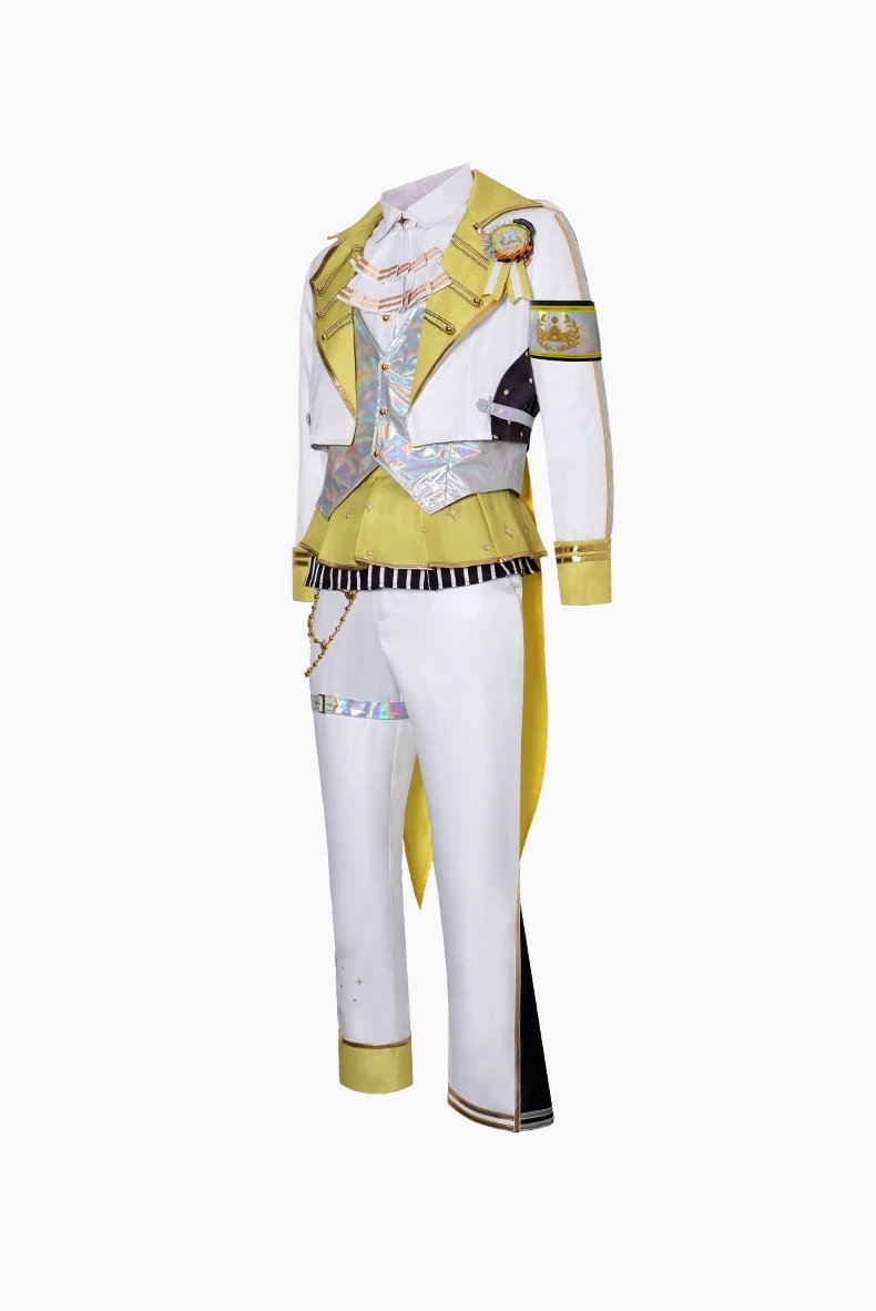 Design World Plan (Tian Ma Si) 5th Anniversary Gratitude Concert Costume Set White Yellow Holographic Performance Outfit - 46